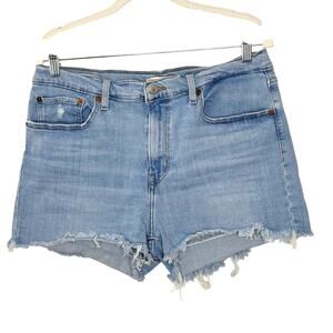 Levis‎ High Rise Cutoff Shorts lightwash sz 33